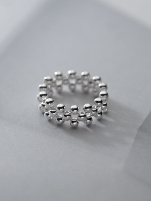 925 Sterling Silver Bead Ring