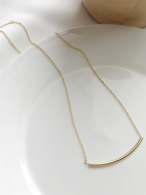 Gold Plated Curved Necklace