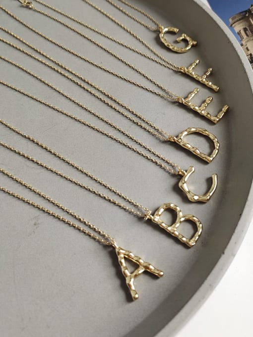 18K Gold Plated Initial Necklace Letter L
