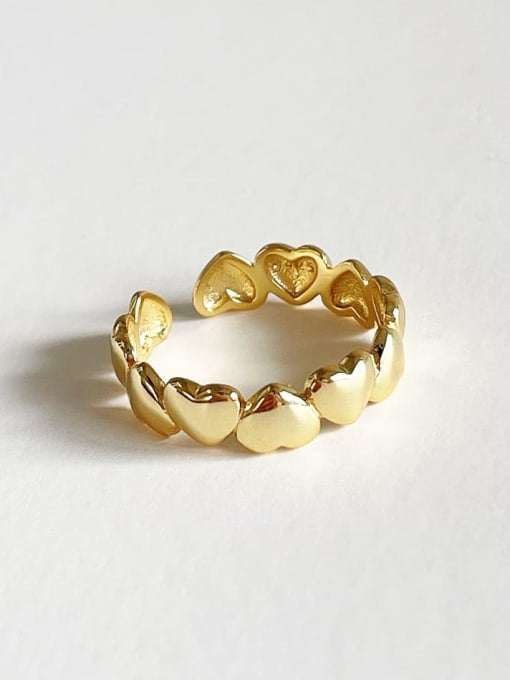 18K Gold Plated All Hearts Minimalist Ring