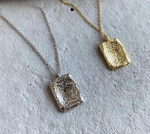 925 Sterling Silver Platinum Plated Necklace