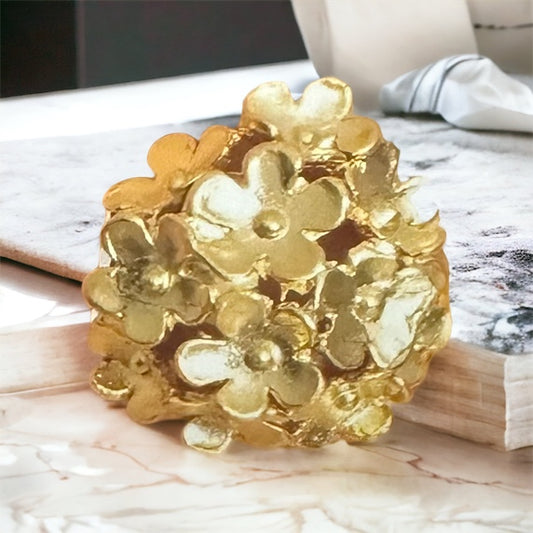22K Gold Chamomile Statement Ring