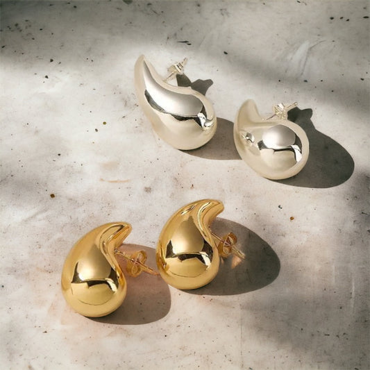 Gold Plated Teardrop Earrings